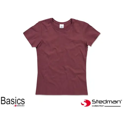 T-shirt damski burgundy red